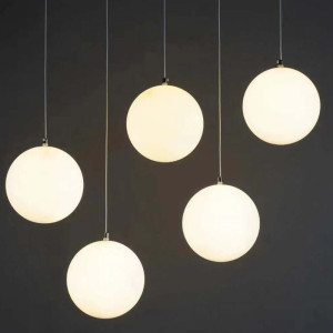 新款婚庆5头10头白色发光小吊球路引灯舞台布景装饰道具礼堂装饰