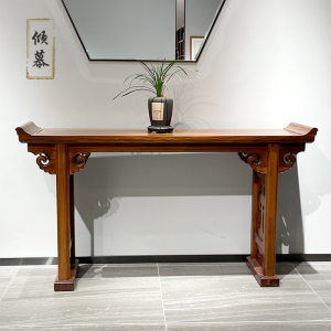 倾慕中式家具条案实木玄关桌明式翘头条几仿古条桌古典香案