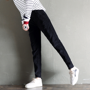 休闲原宿哈伦裤秋季新款女宽松灯芯绒女裤韩版百搭学院风裤子