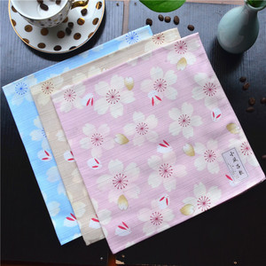 日本京織纯棉手帕女士文艺大尺寸百变装饰方巾手绢儿日式小风吕敷