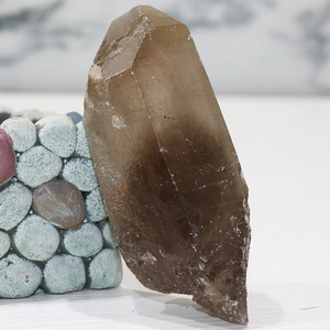 易晶缘天然茶水晶原石摆件水晶碎石毛料镇纸小把件把玩石头