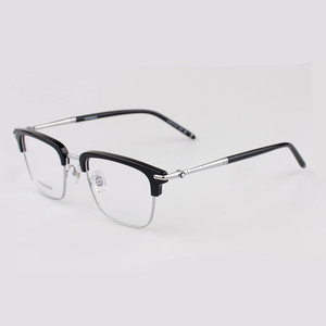 新款六角白星超轻钛合金眉线框眼镜架MB0243O 男女近视宽脸眼镜框