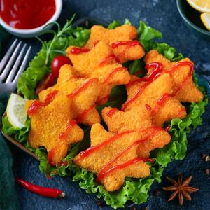 50 2人付款  淘宝 夏星鸡块 五星鸡块幸运星1000g油炸鸡块翅根炸鸡翅