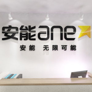 安能物流快运logo标志门店前台形象墙背景墙店面亚克力立体墙贴画