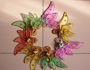 西安曲江新区康福海百货店淘宝头花头饰演出手腕花大合唱小红花发饰