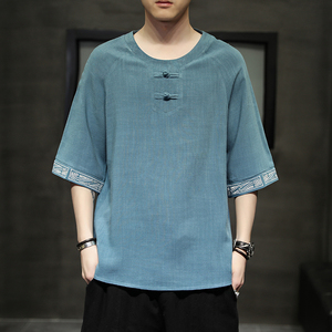 泰国男装泰式风情短袖t恤云南西双版纳傣族服装东南亚风格上衣服