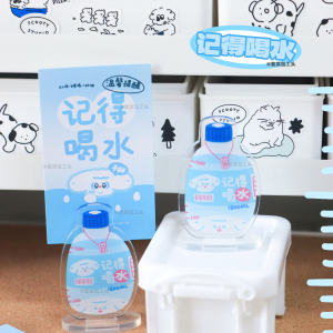 【记得喝水】原创立牌亚克力办公室桌面装饰摆件 卡通可爱小众
