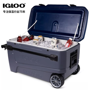 IGLOO易酷乐 海钓带轮保温冷藏箱户外车载冰桶拉杆多功能85L 104L