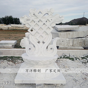 石雕八宝汉白玉神话传说八仙过海法器寺院大型佛教供奉雕塑定做