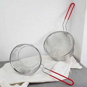 304不锈钢炸篮圆形雪平锅油炸网麻辣烫漏勺过滤网勺厨房煮面勺子