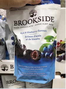 加拿大直邮 Brookside 蓝莓/果汁 夹心黑巧克力豆 850g 融化不赔