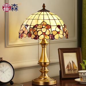 美式奢华纯铜台灯卧室床头灯欧式全铜创意温馨奢华新中式客厅书房