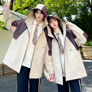 班服中学生三件套春季风衣外套韩版学院风初高中生运动会校服套装