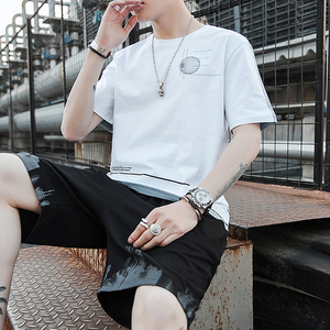 男士纯棉休闲短衣短裤