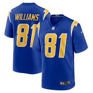 nfl洛杉矶闪电chargers橄榄球服81号mike williams球衣运动服新款