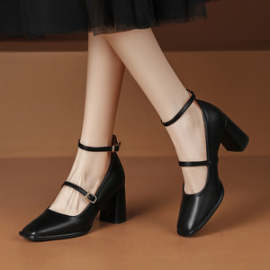 新款女船鞋高跟