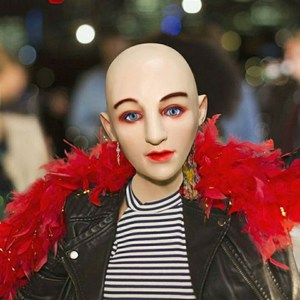 i乳胶头套面g具男女化妆舞会逼真头套美女面具演出表演用品道具直