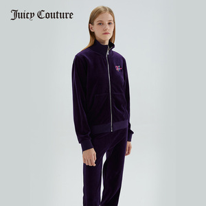 juicy couture橘滋2020秋冬丝绒套装长袖运动外套女短外套女