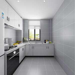 北欧黑白灰纯色瓷砖300x600厨房卫生间墙砖800x800全瓷防滑地板砖