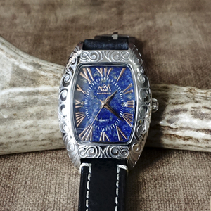 日本品牌手表【saad】天然宝石表盘钨钢表框石英表小众中性复古