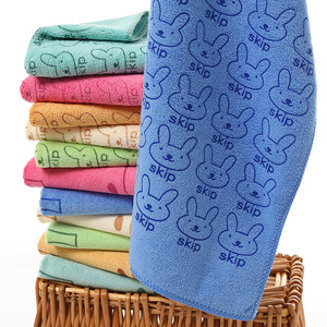 厂家批發超细纤维印花卡通多色吸水儿童柔软小毛巾 赠品婴童毛巾