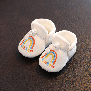 春秋季婴儿步前鞋0-1岁3-6个月男女宝宝婴幼软底学步新生不掉布鞋