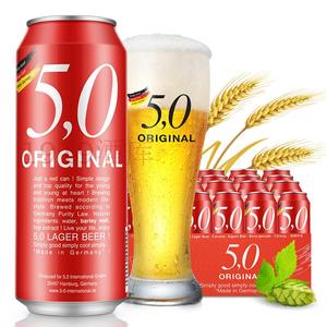 德国啤酒原装进口奥丁格旗下5.0（5,0）窖藏啤酒500Ml*24听整箱