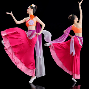 傣族花儿舞蹈服装演出服女新款云南西双版纳剧目独舞艺考舞裙套装