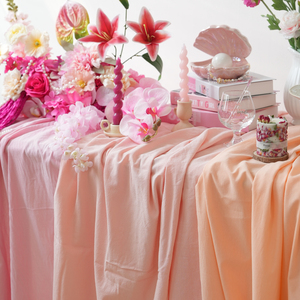 粉色系列桌布全棉甜美粉红调少女心户外婚庆布置拍照背景甜品台布