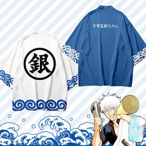 动漫周边银魂联名t恤坂田cos衣服夏季中国风羽织外套男二次元和服