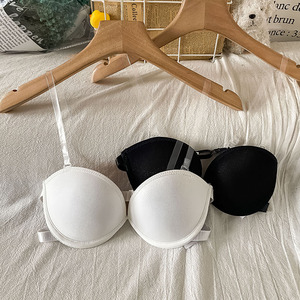 透明肩带抹胸内衣女2022年新款春夏季高级感内搭性感修身隐形文胸