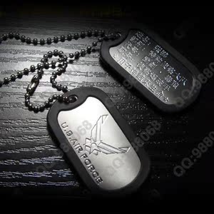 shock军牌项链 男 退伍军人纪念品 狗牌定制防丢 狗狗身份牌刻字