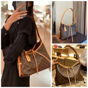 lv路易威登新款女包carryall老花子母包托特包手提包购物袋m46203