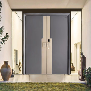德国losdun智能别墅大门双开铸铝进户门新中式轻奢家用子母入户门