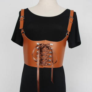 网红ins新款2020背带式宽腰带女士pu皮百搭吊带束腰外搭装饰腰封