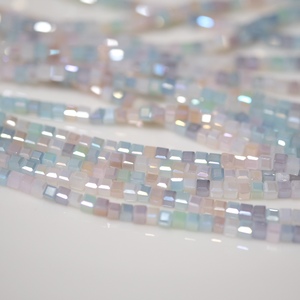CHENHULU 2mm方糖莫兰迪色水晶玻璃散珠DIY手链项链耳饰串珠配件