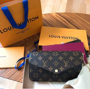 lv/路易威登女包felicie老花链条信封包三合一单肩斜挎包m61276方玉