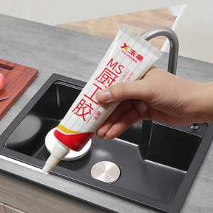 洗菜盆安装堵漏密封修补胶水胶洁具材料窗台洗手盆瓷器抠缝 窗户