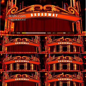百老汇大气背景 百乐门百老汇舞台幕布背景晚会led动态视频素材a