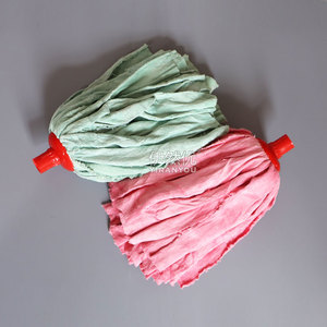 拖把墩布条棉纱条不锈钢长木杆不累腰水拖家用店铺学校采购易吸水