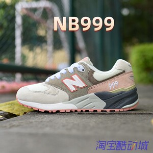 新百伦官网官方正品旗舰店男鞋老爹鞋女款nb999樱花粉运动跑步鞋r