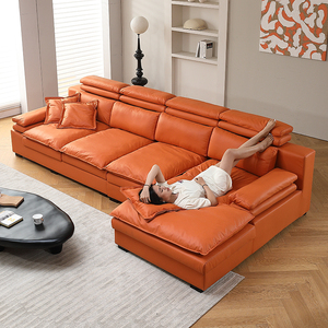 鲁班大师-意式极简科技布艺沙发轻奢客厅小户型羽绒乳胶现代沙发