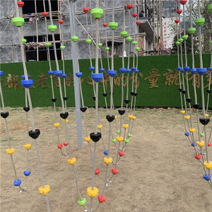 幼儿园攀爬绳户外玩具体能训练绳爬高绳圆盘爬绳攀爬器械蜘蛛攀网