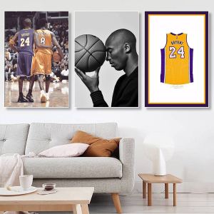 科比挂画客厅主题篮球nba明星装饰画体育馆酒吧网咖宿舍球衣壁画