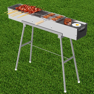 蝶烤香一米不锈钢野外烧烤架户外大码木炭聚会家用烧烤炉专业套装