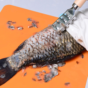 日本进口刮鱼鳞器不锈钢鱼鳞刨杀鱼工具去鳞器神器刷鱼刮刀打磷器