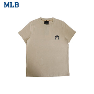 mlb短袖t恤新款洋基队圆领白色小标ny男女la简约休闲半袖百搭上衣