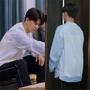 乌鸦小姐与蜥蜴先生任嘉伦顾川同款拼色卫衣长袖圆领宽松男女款潮