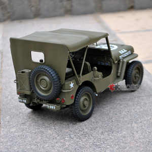 二战威利斯吉普mb 威利原厂1:18美国军车willys 合金仿真汽车模型