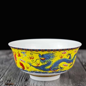 藏式八宝5.5寸民族饭碗/贡碗 供水碗道具碗 特色陶瓷汤碗面碗餐具